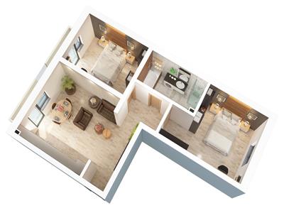 Apartament la cheie cu 3 camere balcon pe Doamna Stanca