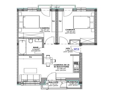 Apartament la cheie cu 3 camere gradina si parcare zona Pictor Brana