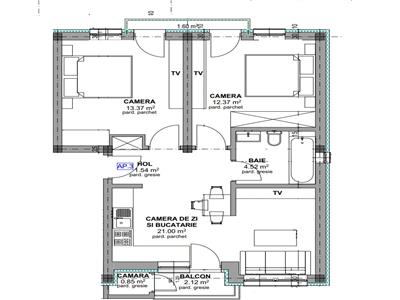 Apartament la cheie cu 3 camere gradina si parcare in Selimbar zona Mall