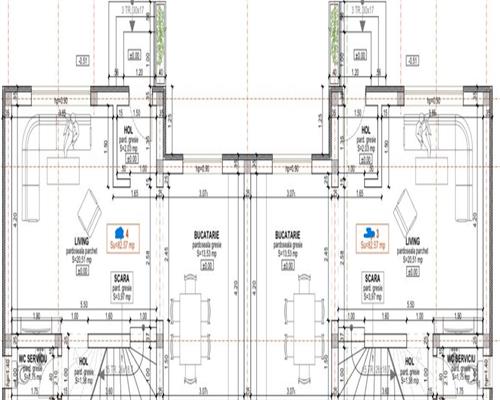 Casa 80 mpu cu 3 camere 2 bai si 170 mp curte in Sibiu