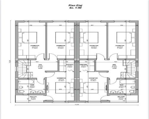 Casa cu 4 camere 2 bai si curte 180 mp in Selimbar