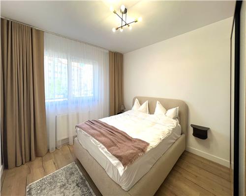 Apartament mobilat 60 mp utili la etajul 1 cu 2 camere terasa 12 mp