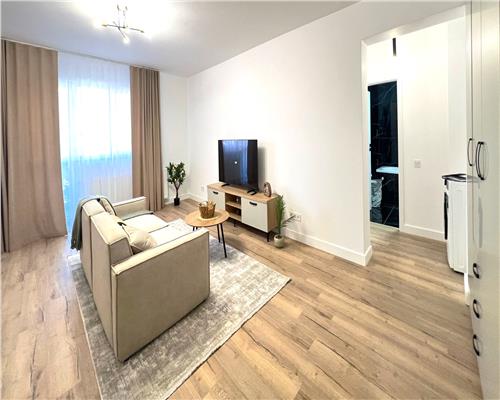 Apartament mobilat 60 mp utili la etajul 1 cu 2 camere terasa 12 mp