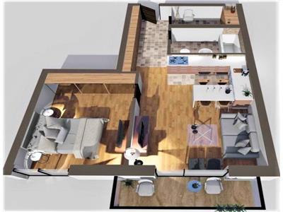 Spatiu de birouri cu 3 camere balcon si 2 parcari