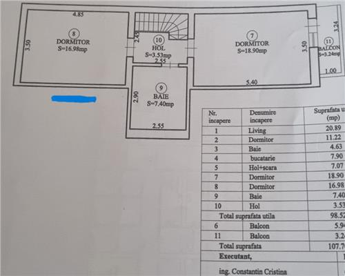 Apartament  4 camere 2 bai si loc parcare zona Valea Aurie
