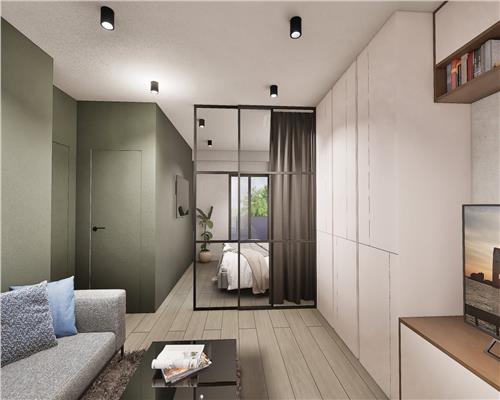 Studio 37 mp cu balcon etaj intermediar cu bloc parcare in Sibiu