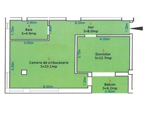 Apartament 2 camere Selimbar zona El Gringo