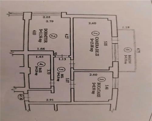 Apartament 2 camere cu balcon si parcare zona Terezian