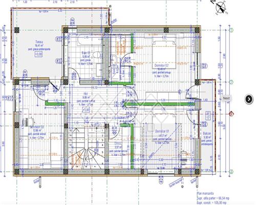 Casa moderna 5 camere teren 490 mp terasa acopertia in Cristian