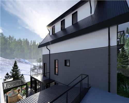 Vila moderna complet utilata 6 camere 5 bai si 377 mp teren in Paltinis