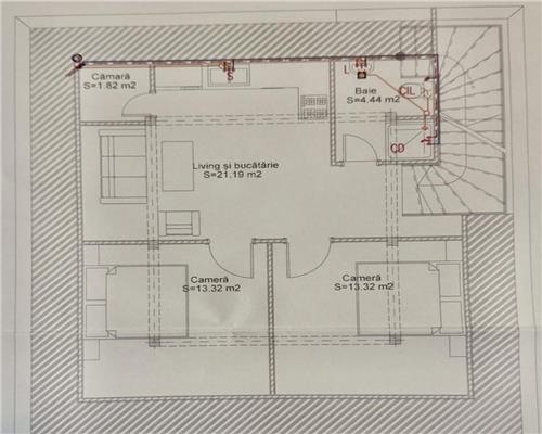 Casa individuala cu 8 camere  si teren 373 mp in zona Lazaret