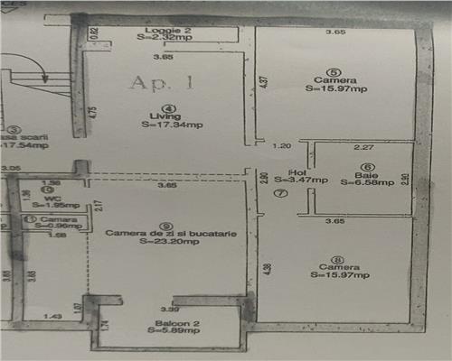 Apartament 4 camere decomandat 87 mpu in zona Strand