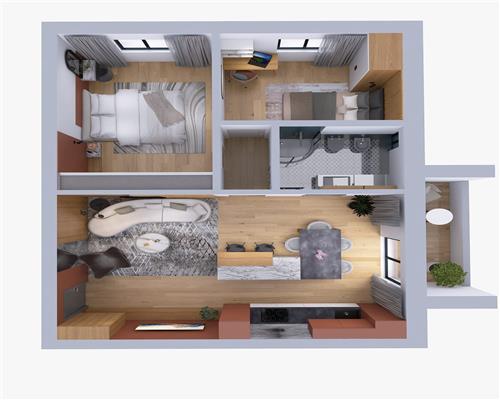 Apartament 3 camere etajul 1 in bloc cu lift si parcare in Gusterita