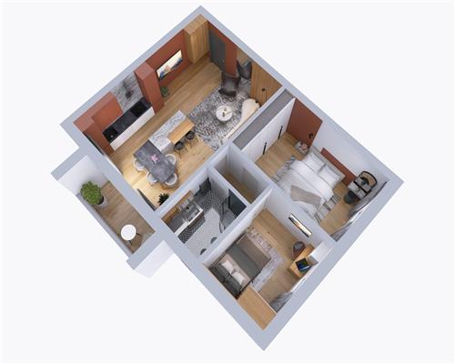 Apartament 3 camere etajul 1 in bloc cu lift si parcare in Gusterita