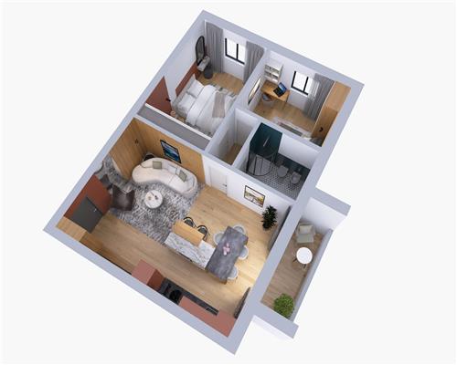 Apartament 3 camere etajul 1 in bloc cu lift si parcare in Gusterita