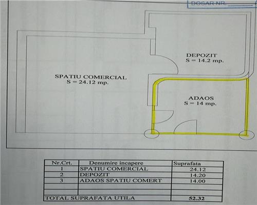 Spatiu comercial vad pietonal intens Turnisor