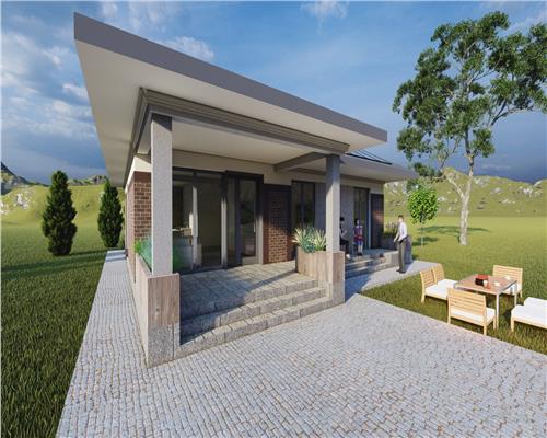 Casa cu 4 camere 2 bai si 500 mp teren in  Sura Mica