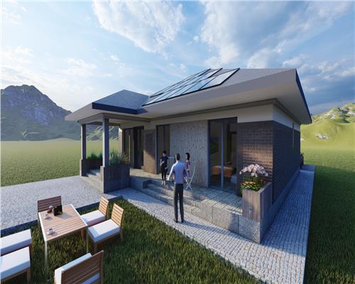 Casa cu 4 camere 2 bai si 500 mp teren in  Sura Mica