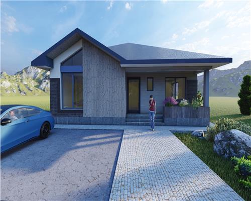 Casa cu 4 camere 2 bai si 500 mp teren in  Sura Mica