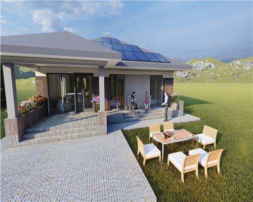 Casa cu 4 camere 2 bai si 500 mp teren in  Sura Mica