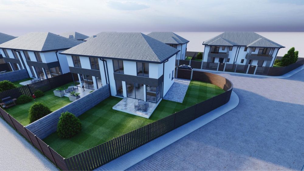 Casa individuala cu 4 camere 3 bai si 330 mp teren  in  Selimbar