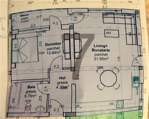 Apartament 60 mp utili 2 camere etaj 1 loc de parcare inclus