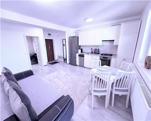 Apartament mobilat 2 camere balcon pod spatios si parcare